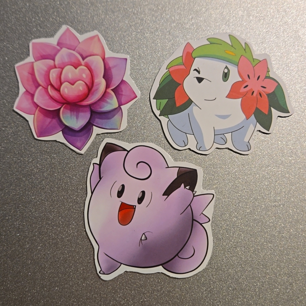 Shaymin Clefairy Magnet Set 🌸 Handmade